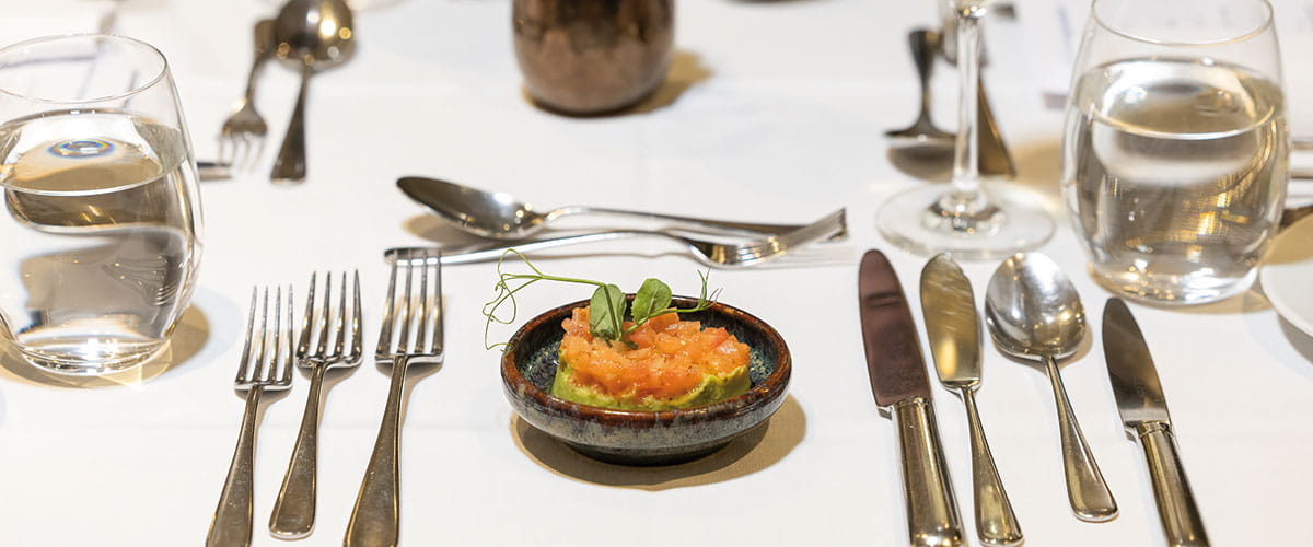 A starter in the restaurant on Douro Serenity